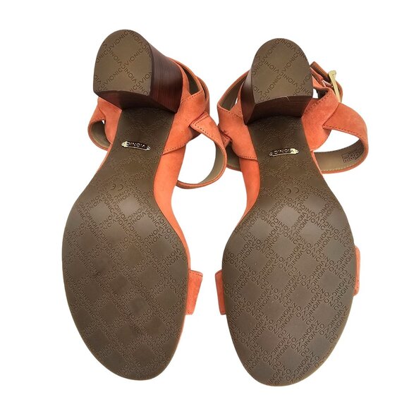 Vionic 8.5 Sofia Coral Block Heeled Sandal Suede - Picture 9 of 12